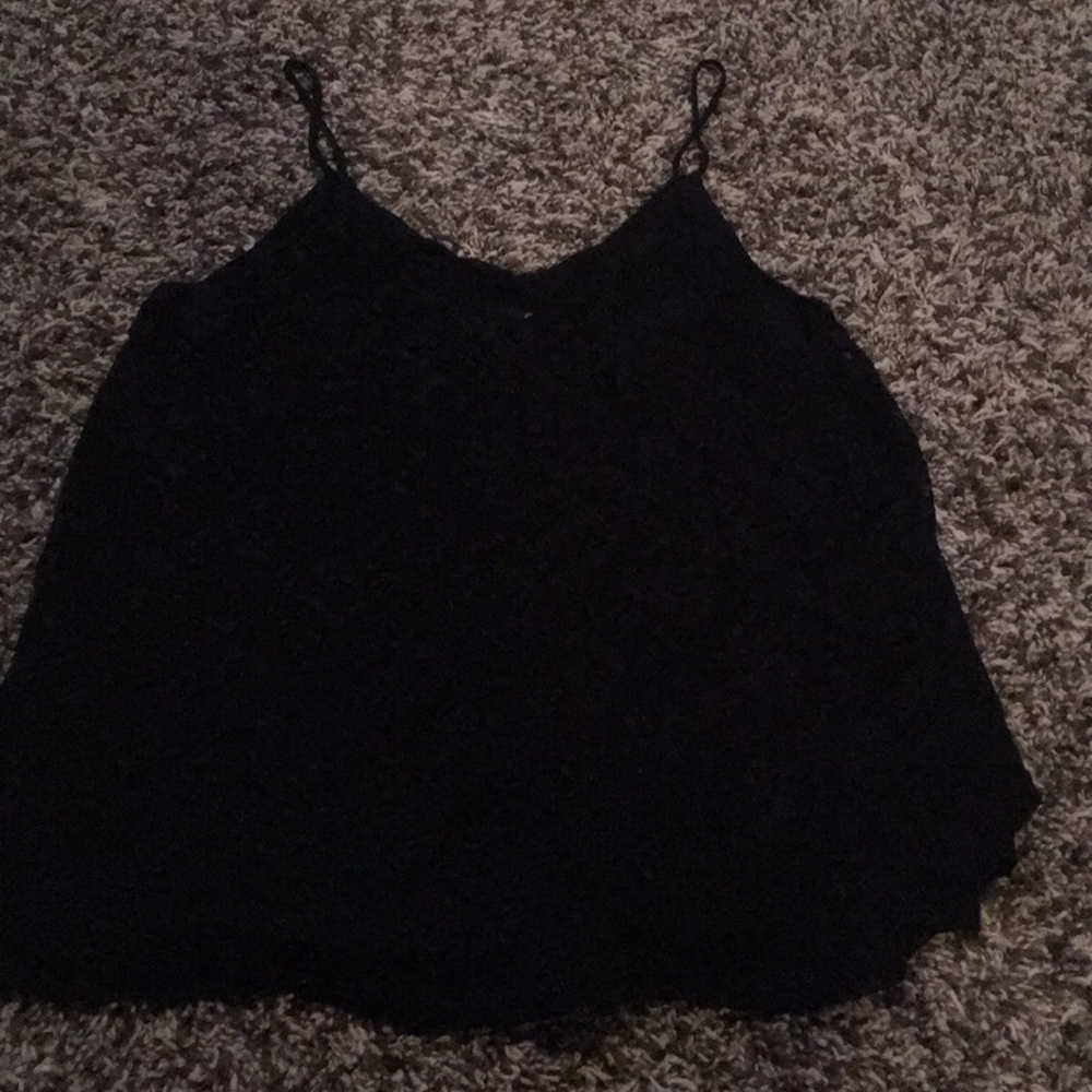 Black lace tank top